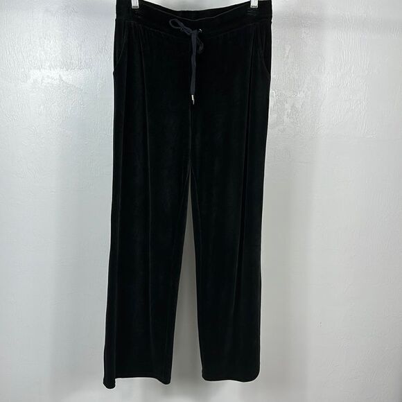 Talbots Black Cotton Blend High Rise Pull On Straight Leg Pants Size MP - Picture 1 of 10